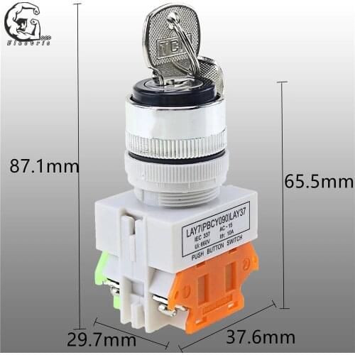 LAY37 11y2 lay7-11y/2 lay37-11y/2 Key rotary switch 2position/3position push button switch 1NO 1NC