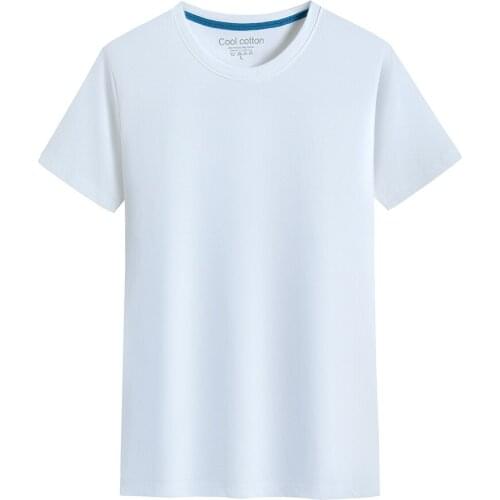 Summer cotton T-shirt round collar short sleeve POLO shirt