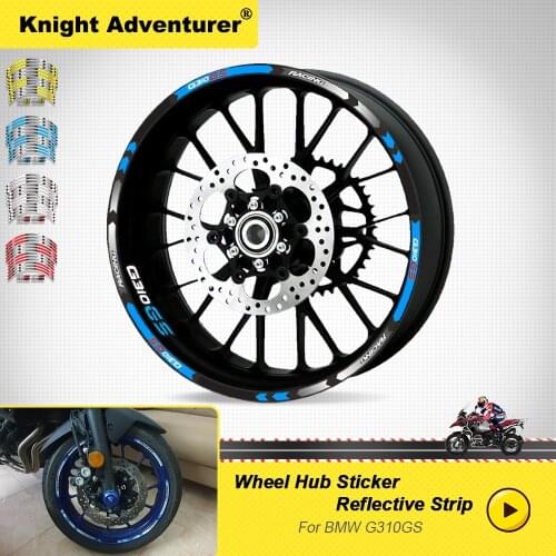 Hot Sell Motorcycle Reflective decals Wheels Moto Rim Stickers decoration Styling protection rim sticker For BMW G310GS g310 gs