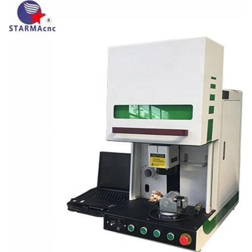Small full cover 30w Mopa laser marking machine for color