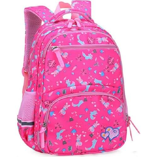 Girls Sweet Cute Lightweight Casual School Backpack Orthopaedics Schoolbag Fashion Waterproof Teenagers Kids Grade 1-6 Bagpac