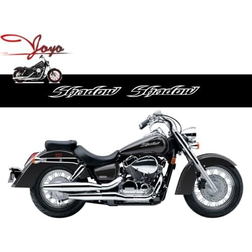 Motorcycle Cutout Sticker Gas Tank Emblem Decals Shadow Logo Stickers For Honda Shadow VT 400 600 750 1100 1300 213mm x 34mm