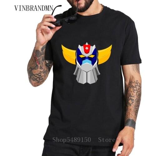 2020 Latest Japanese Style Men T-Shirt Mazinger Z UFO Robot Grendizer Short Sleeve Pure Cotton O Neck T Shirt For Male Anime Tee
