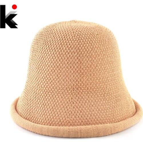 Beach Sun Cap Women Summer Outdoor Breathable Straw Hats Ladies Solid Color Foldable Floppy Hat Panama Brim Visor Sun Gorras