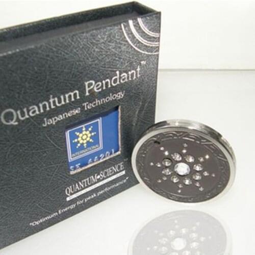 Quantum Energy Pendants Charms Black Volcanic Lava Stone FIR Health Fashion Jewelry Necklace Stainless Steel Chain Protector