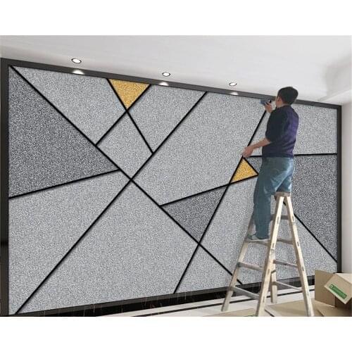 Custom 3D photo wallpaper Nordic minimalist personality abstract geometric lines square TV background wall 8D wallpaper mural
