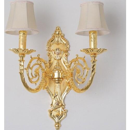 Nordic Luxury Wall Lamp Zinc Alloy Golden Wall Decoration Mirror Wall Light Modern Interior Lighting Candle Light Fixture