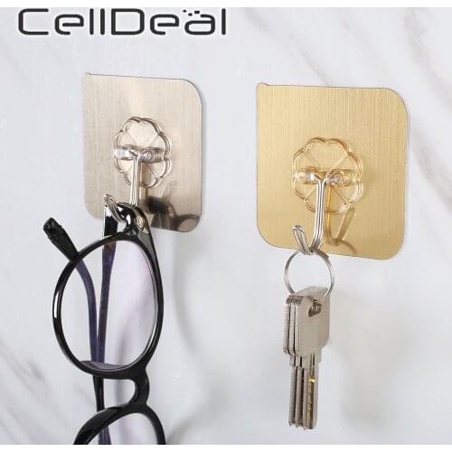 Strong Self Adhesive Hook Door Wall Hangers Multi Purpose Hooks Kitchen Bathroom Heavy Load Rack Cup Sucker Anti-skid Hooks