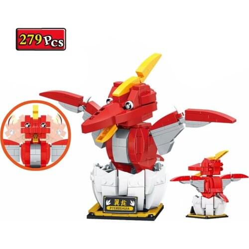 Jurassic Animal World Dinosaur Series Cute Pterosauria Cub Desktop Decoration MOC Building Blocks Bricks Toys Gifts