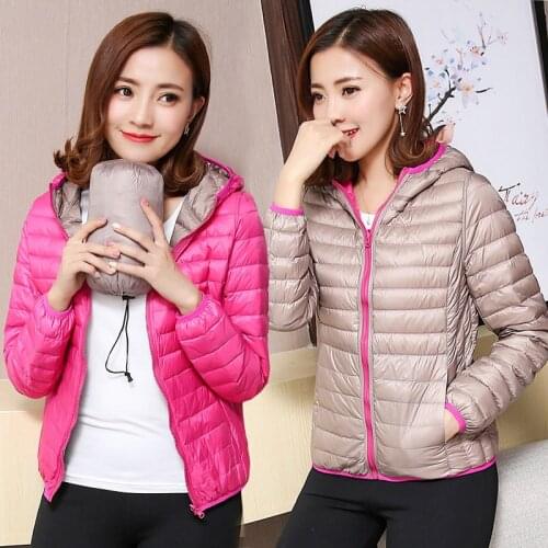 Ultra Jackets Womens Light Down Jacket Women 2020 New Autumn Winter Coat Jackets For Women Two Side female jacket KJ530