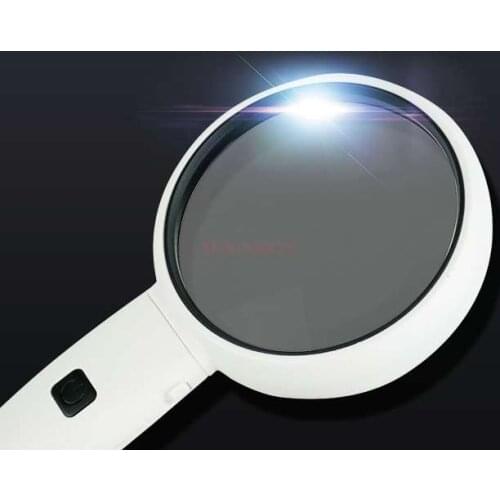 Magnifying glass Hand-held magnifying glass with led light optical clear magnifying mirror stamp calligraphy and painting