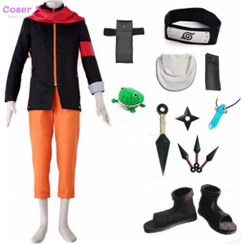 THE LAST NARUTO THE MOVIE Naruto Uzumaki 8 generation ornaments suit whole set Cosplay Costume Halloween Costume