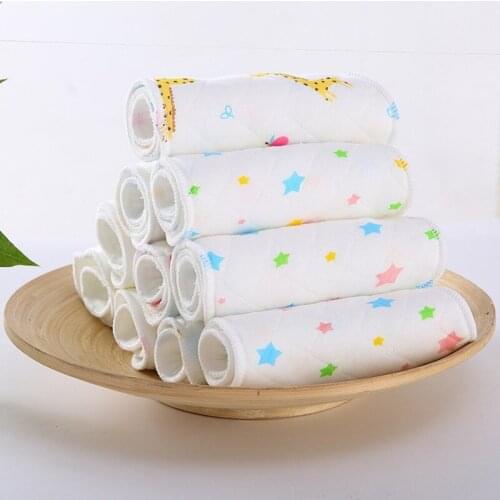 Hot Sale 1 piece 3 Layer Insert 100% Cotton Washable Baby Care Products Reusable baby Diapers Cloth Diaper Inserts