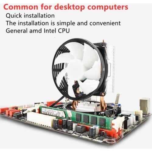High quality SORBANG Radiator desktop Computer air cooling CPU fan 1151 1150 copper tube 775amd1155am4 double heat pipe