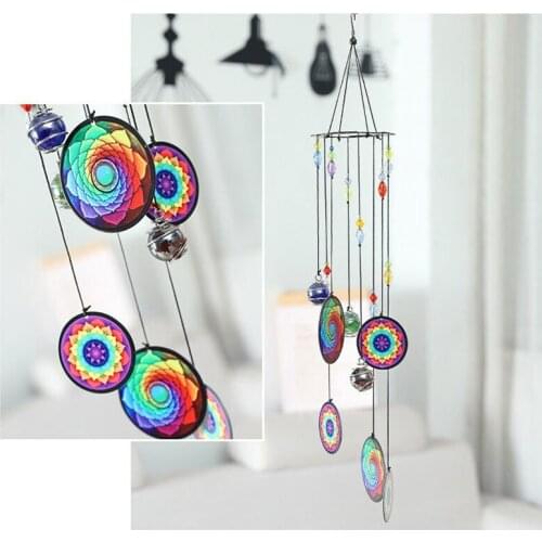 Colorful Garden Decoration Wind Chimes Metal Wind Bells Garden Patio Outdoor Wall Hanging Home Decor Gift