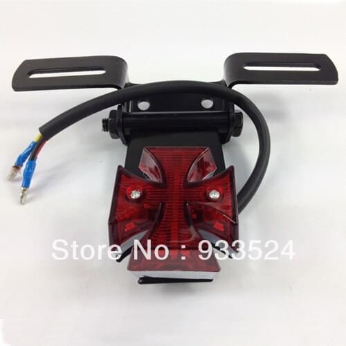 Motorcycle Cross LED Brake/Running/License Plate Tail light For Harley Chopper