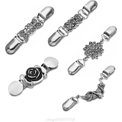 Retro Cardigan Clip Sweater Clip Women Filigree Cinch Back of Dresses Shawl Clip Oct Dropshipping