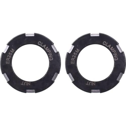 ER25-M Pouvoir 2pcs ER25M type Collet Clamping Nut for CNC Milling Collet Chuck Holder Lathe