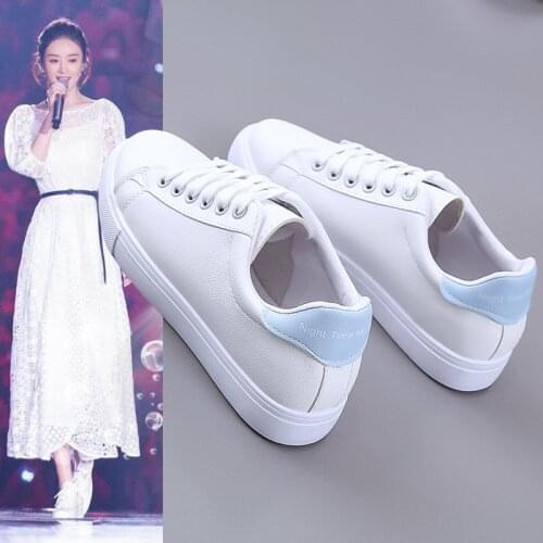 2021 New Woman High Platform Leather Women Leisure White Shoes Breathable Sneakers Womens Vulcanize Shoes Zapatillas