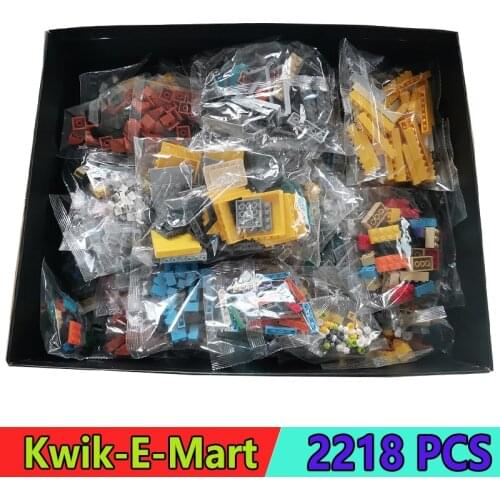 100% New Building Blocks Cartoons Movie The Kwik-E-Mart Kits Compatible 71016 16004 2118Pcs Bricks With LED Sets Toys Gifts