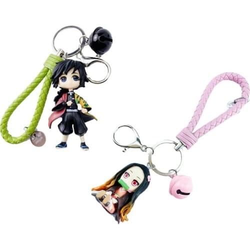 12cm Schoolbag Demon Slayer Blade Anime Figures Pendant Keychain Ring Chain Action Figures Model Toys Decoration Children Toys