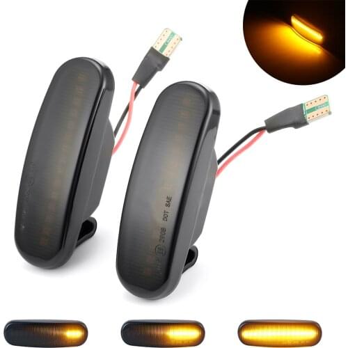 2Pcs Dynamic LED Side Marker Light Repeater Lamp For Fiat Panda 169 Grande Punto Inkl. Evo Doblo Fiorino Linea Idea