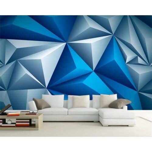 BEIBEHANG 3D wallpaper custom mural wallpaper modern minimalist blue space three-dimensional wallpaper living room bedroom wall