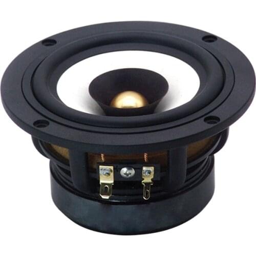 4 Inch HIFI Full Range Speaker 8Ohm 12W 25W Mid Bass Speaker Mica Basin Aluminum Cone Loudspeaker Labyrinth Bookshelf Audio