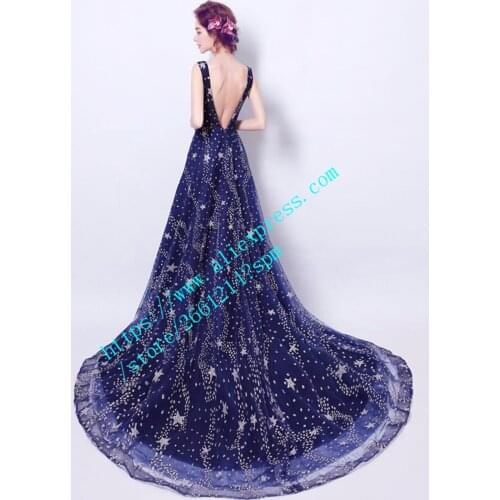 5yards silver star in navy blue and white mesh romantic net tulle for wedding dress/evening dress/fashion show