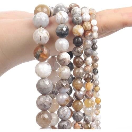 Faceted Bamboo Leaf Carnelian Agates Natural Stone Beads Loose Beads For Jewelry Making Bracelets Necklace Strand 4/6/8/10/12MM