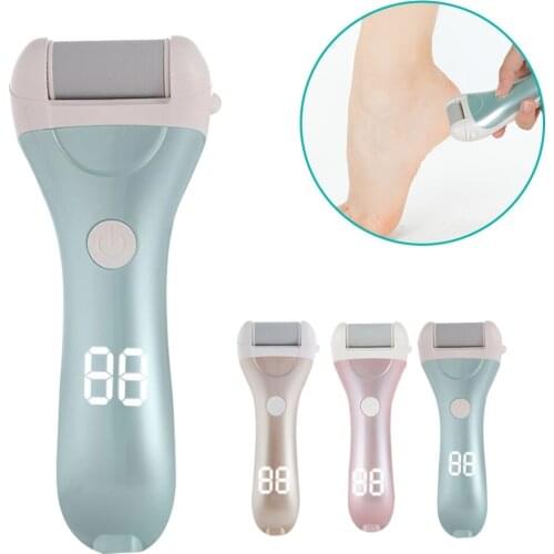 LED Electric Foot Filer USB Rechargeable Dead Skin Dry Scab Remover Foot Care Cleaning Professional Pedicure Tool