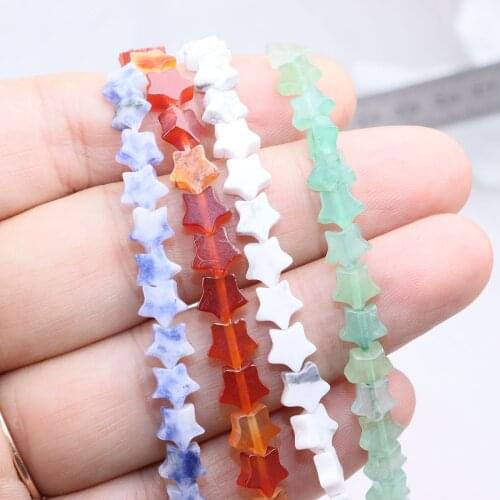 Eruifa 10pcs 6mm Mini semi precious stone Charms Pendant Jewelry DIY Earring Necklace 2 colors