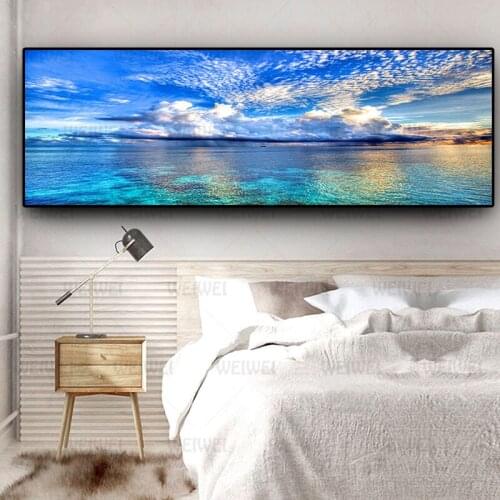 Natural Sunset Could Lake Landscape Posters And Prints Canvas Painting Mediterran Scandinavian Wall Art Picture For Living Room