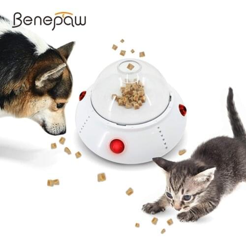 Benepaw Interactive Dog Toys Smart Food Dispensing IQ Training Puppy Toys Puzzle Sensing Moving Auto-Off Easy To Clean