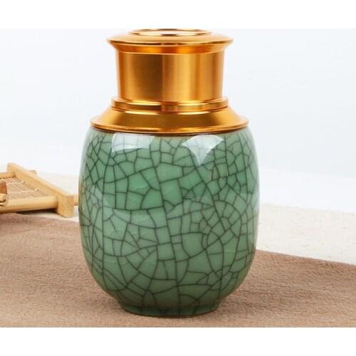 Chinese Porcelain Ceramic Jar Teaware Gift for Friend Tea Caddy Celadon Sealed Storage Tea Box Jar Tea Canister