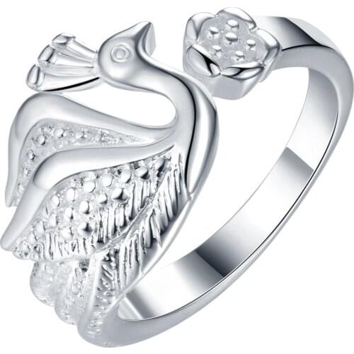 Peacock beautiful Silver plated Ring Fashion Jewerly Ring Women&Men , /IBRTOUMD SURRCRRX