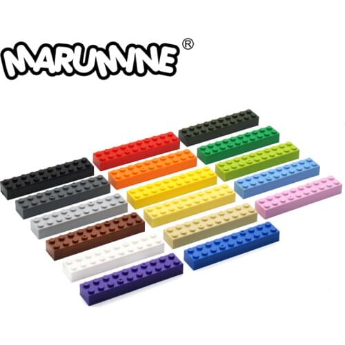 MARUMINE 2x10 Dots MOC Bricks Particles 10PCS Building Blocks Set 15 Color 3006 Boys Girls DIY Classic Educational Children Toys