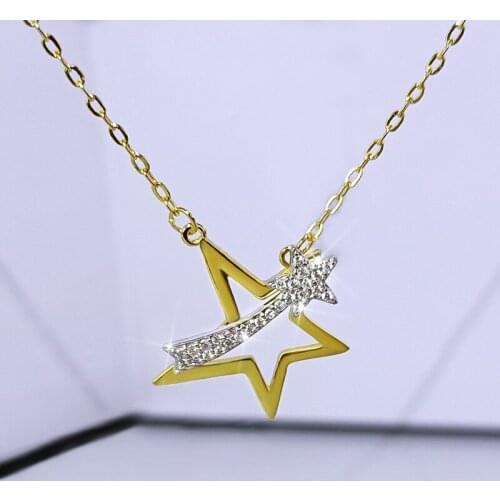 Fashion Five-pointed Star Tinkerbell Pendant Necklace Cute Pink Green Bead Cage Detachable Necklaces for Woman Jewelry