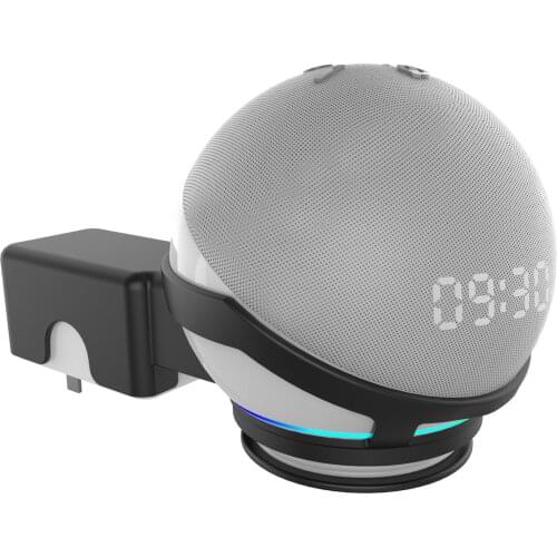 Outlet Wall Mount Stand Hanger With Cable Winder For Echo Dot 4th Plug In Kitchen Bathroom Space Saving Assistants