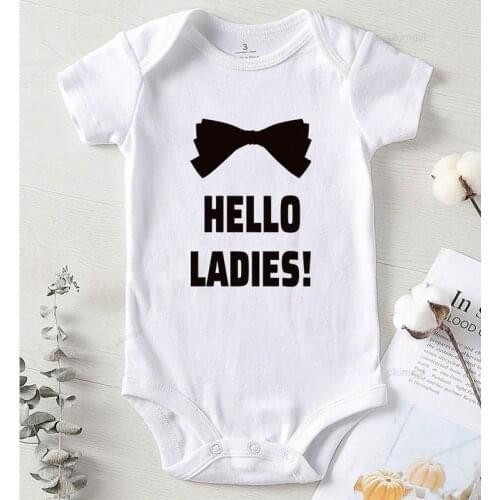 Newborn Baby Boy Clothes One Piece Winter Jumpsuit for Newborns Toddler Girl Outfit Kids Clothing Romper Print Hello Ladies