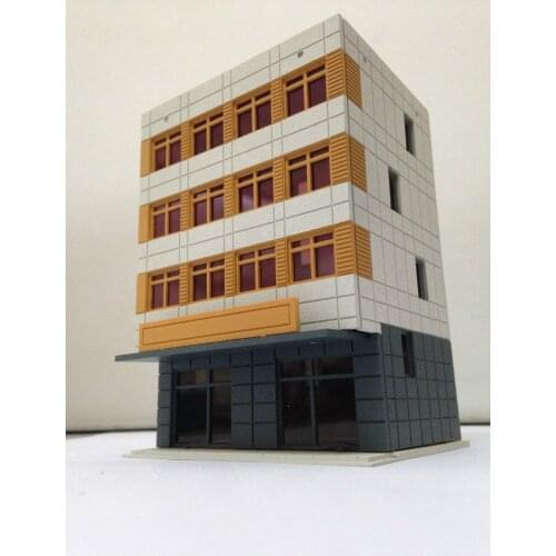 Outland Models Colored Modern City Building 4-Story Office Grey N Scale Railway