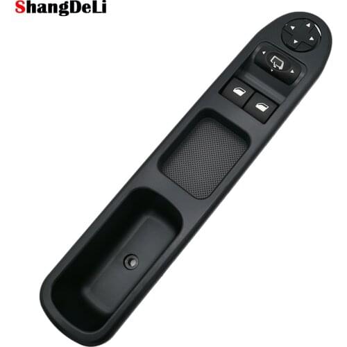Car window switch power window regulator control switch electric rearview mirror button with panel for peugeot 207 207SW 207CC