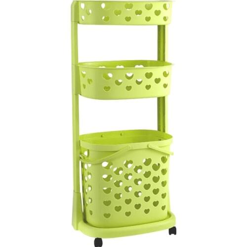 Plastic multi-layer hamper racks laundry basket dirty clothes storage baskets laundry bucket storage basket