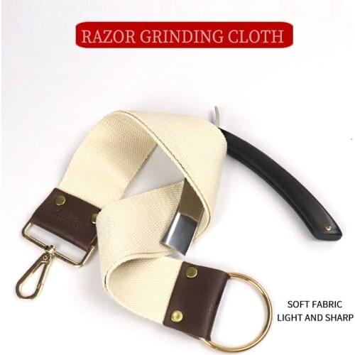 Durable Double Genuine Cloth Straight Razor Strop Folding Knife Shave Sharpener Sharpening Belt