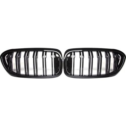 Front Bumper Kidney Grille Grill For BMW G30 G31 G38 5 Series 525I 530I 540I 550I 2017-2019 Black Double Single Line