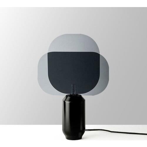 Nordic modern simple decorative table lamp designer personality exhibition room bedroom art black table lamp