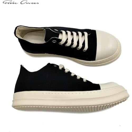 High Street Brand Rick RO Canvas Board Shoes Owens Sneakers Men Shoes Mens CasualShoes Mens Summer Shoes Mens Canvas Sneakers