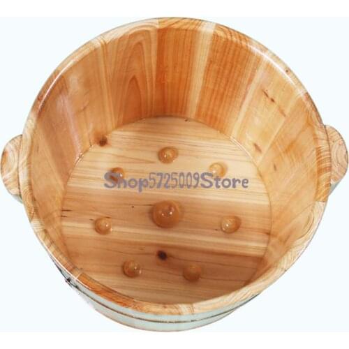 21cm High Foot Bath Bucket With Cover And Bead Chinese Fir Foot Bath Bucket Foot Bath Bucket Foot Bath Basin