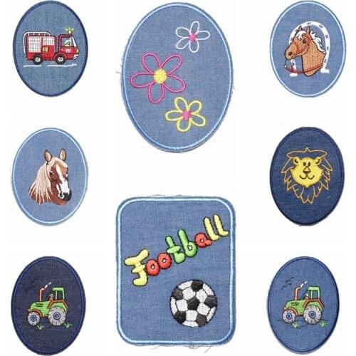 Sewing Repair Elbow Knee Patches On Patch For Clothing Jeans Stripes Stickers Embroidered Badge Children/kids Jeans Clother