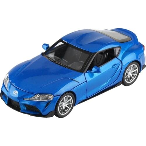 1/32 TOYOTA GR SUPRA Alloy Car Toy Model A Modified Car Model Pull Back Flashing Childrens Toy Christmas Gift Free Shipping